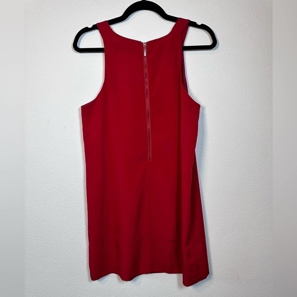 Oleg Cassini Red high neck dress - Picture 2 of 3